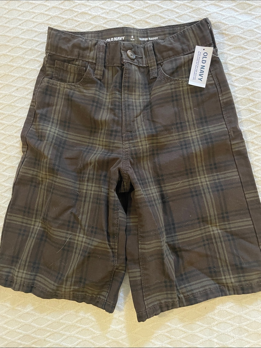 Old Navy Brown and Tan Plaid Boys' Shorts